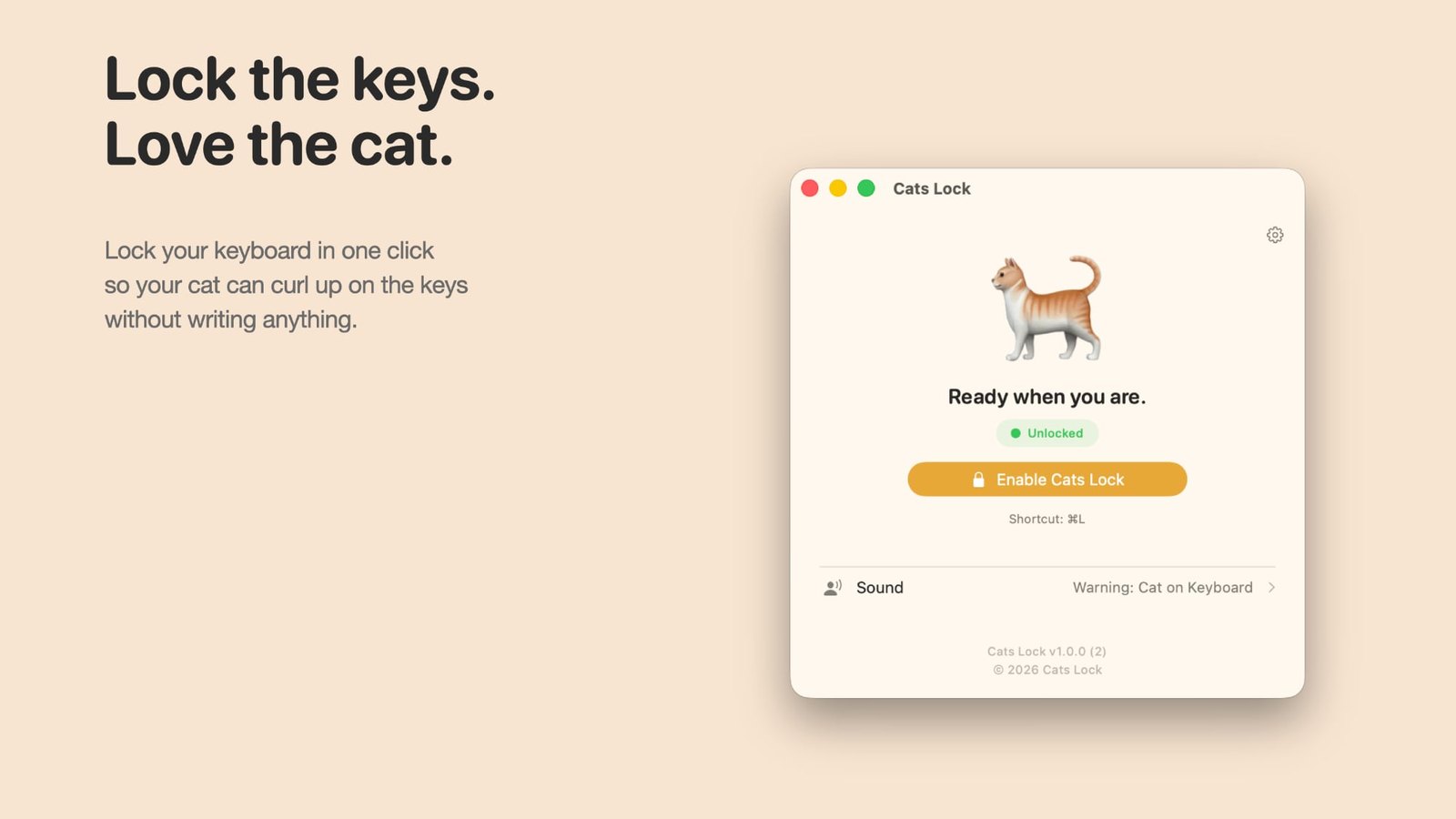 Cats Lock 登上 Mac App Store