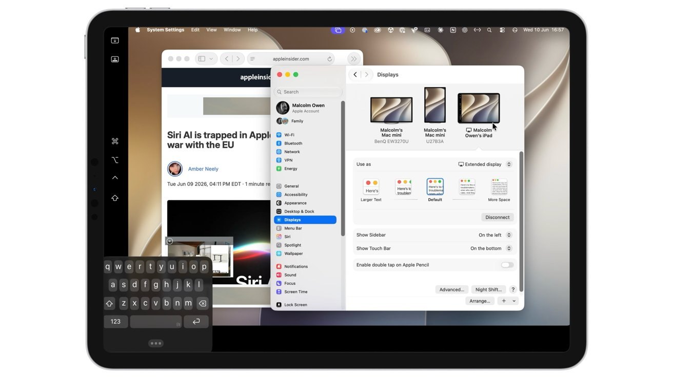 macOS 27 的 Sidecar 终于支持手指直控 macOS 27 的 Sidecar 终于支持手指直控