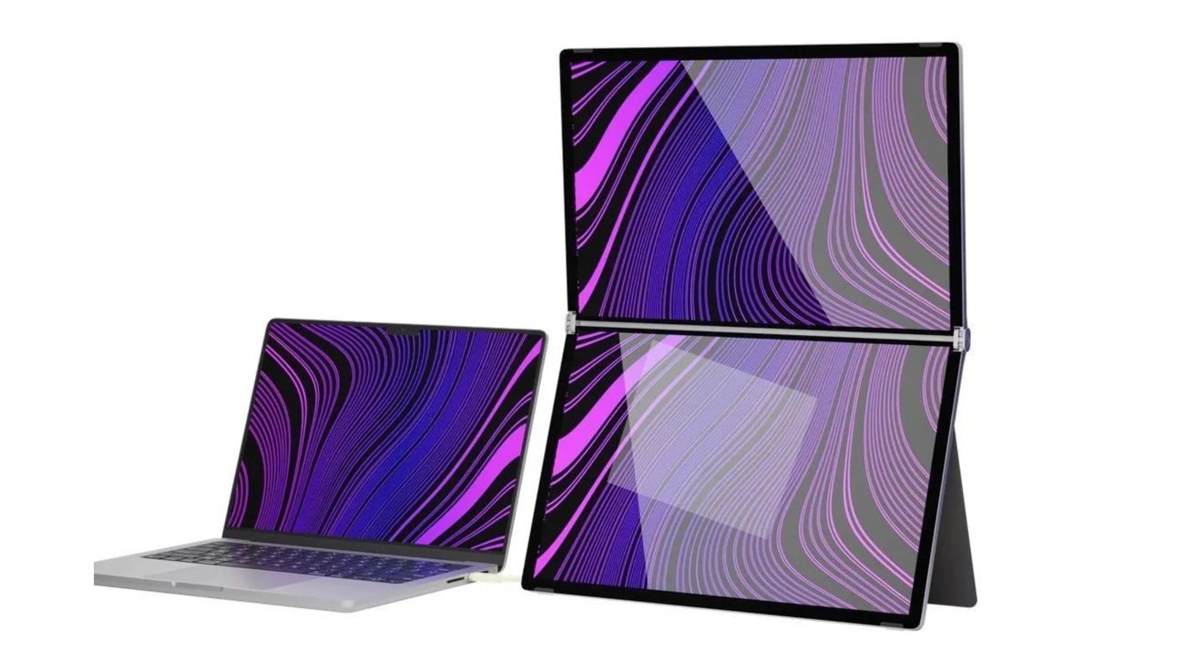 Folio Duo 便携双屏展开后的形态