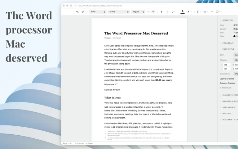 Verso Writer