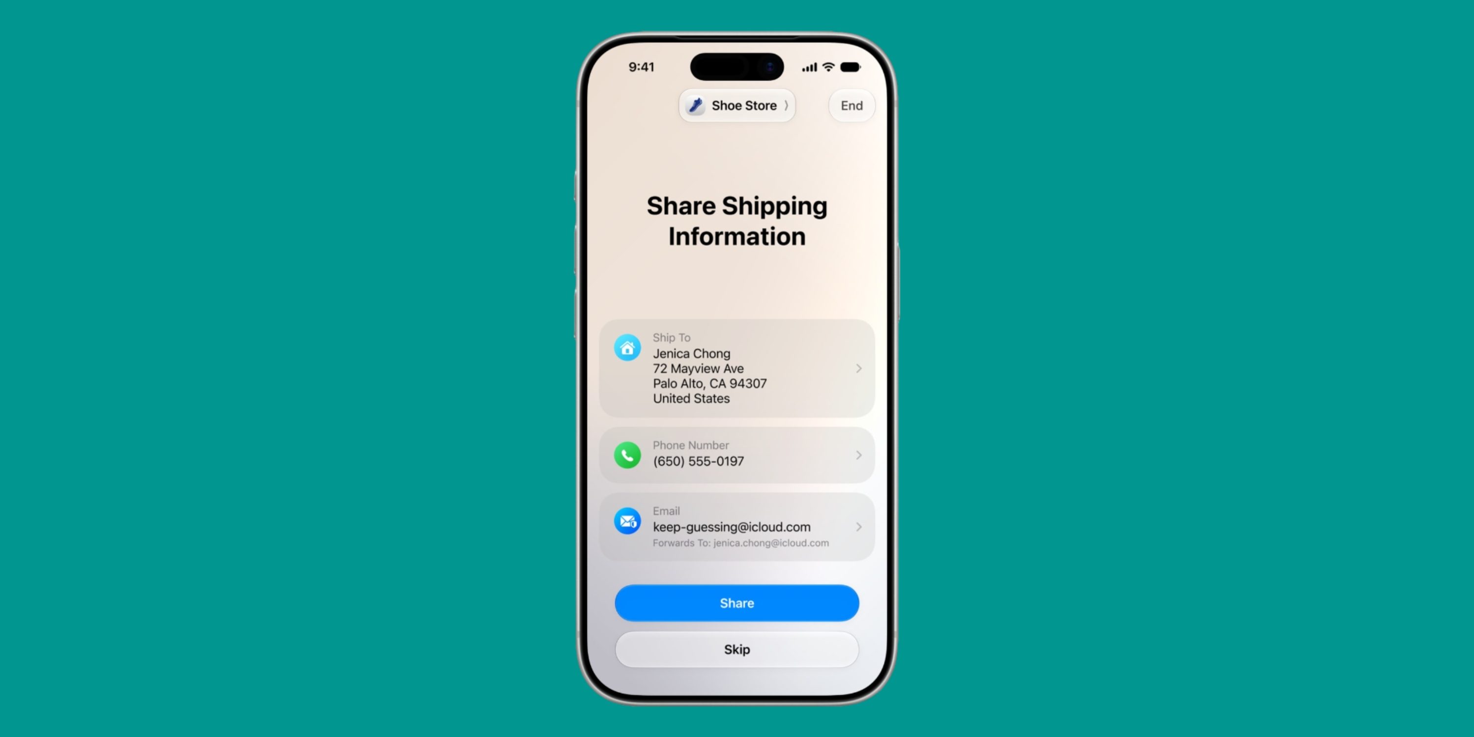 Tap to Share 与 Apple Pay 集成的门店购物体验