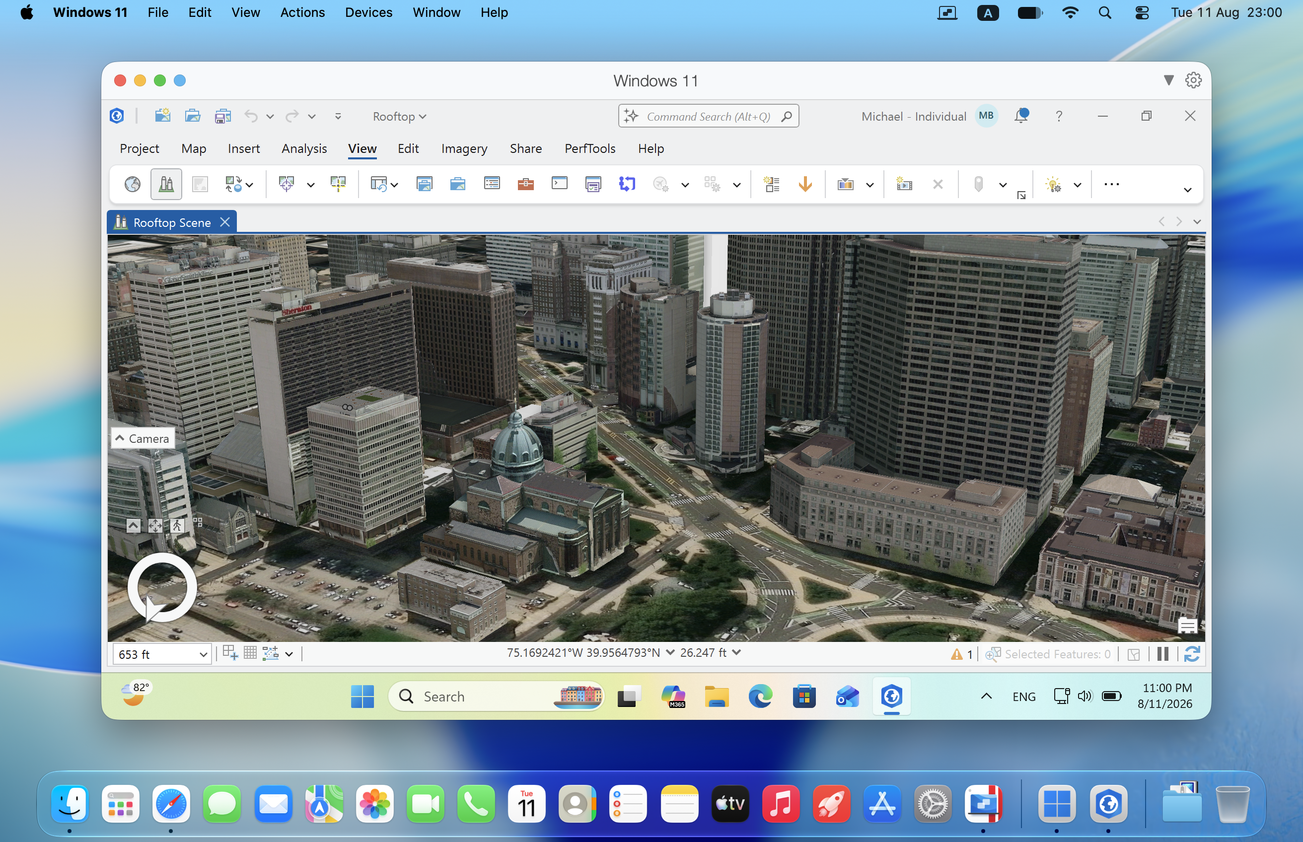 ArcGIS Pro 在 Parallels Desktop 27 虚拟机中运行