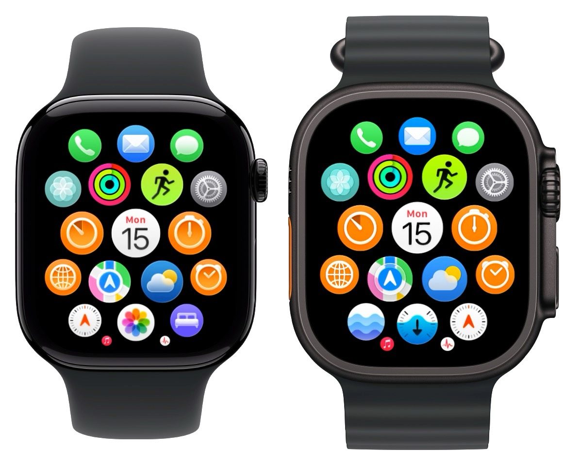 watchOS 27 液态玻璃对比