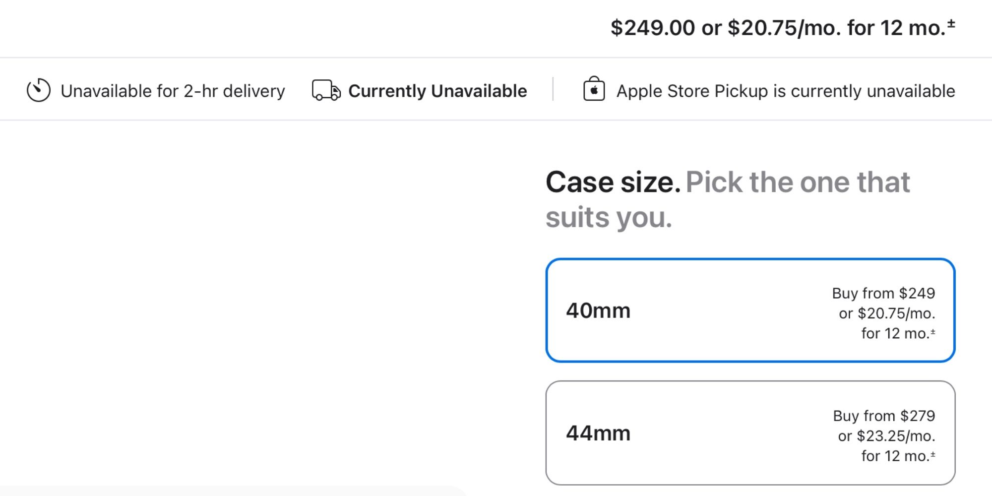 苹果官网显示 Apple Watch SE 3 当前不可购买