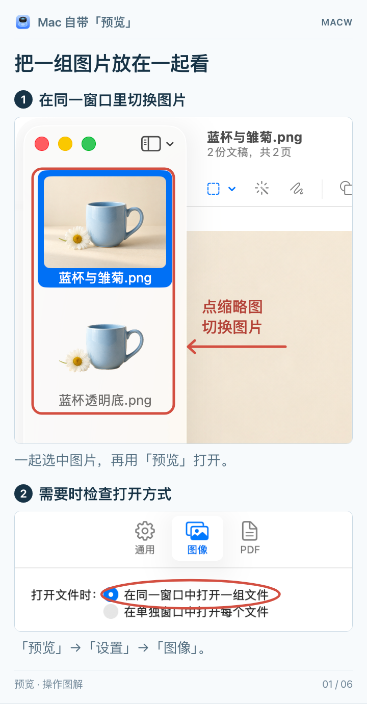 多图同窗浏览与图像设置,标出缩略图边栏和同窗口选项