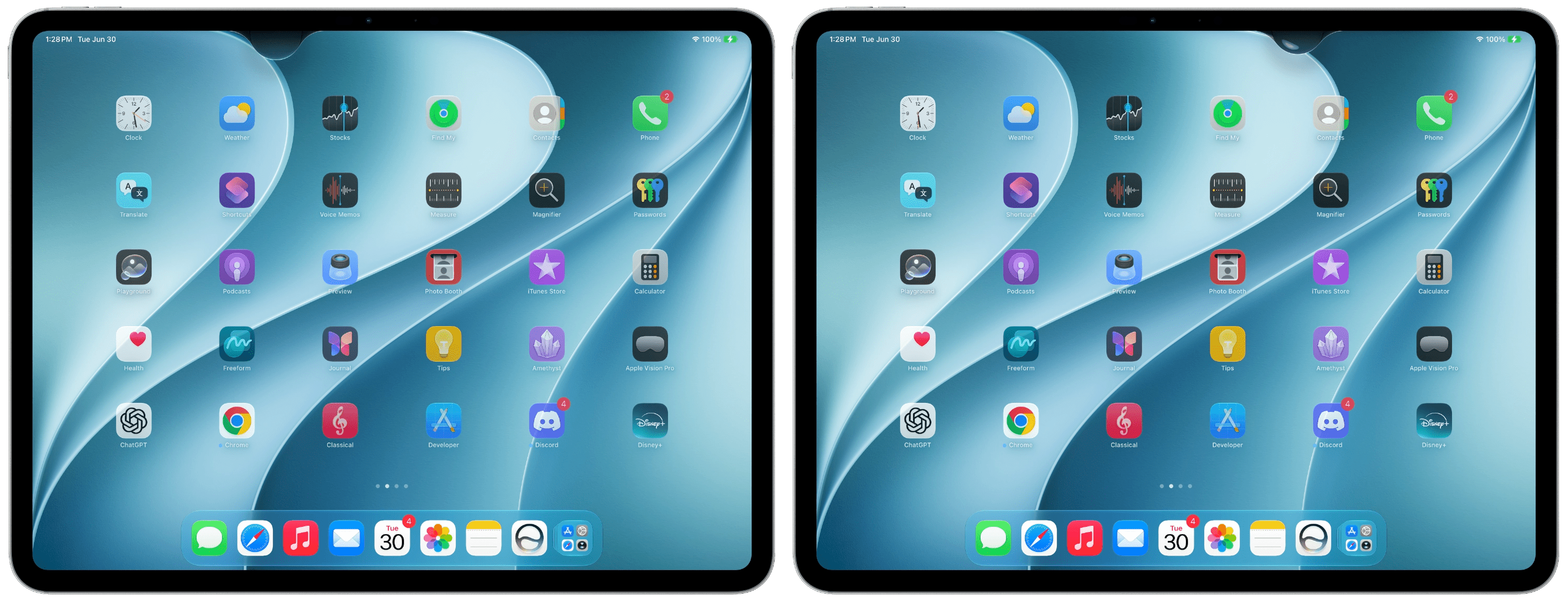 iPadOS 27 顶部边缘的 Siri AI 与通知中心分区