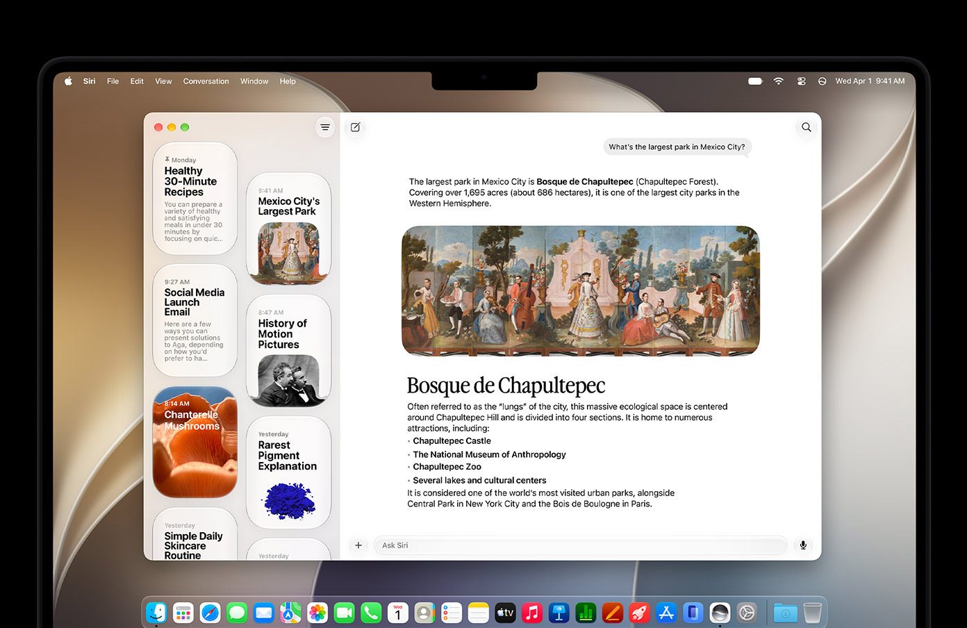 macOS 27 的独立 Siri App 界面