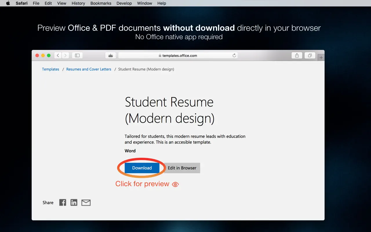 Office Viewer for Safari 截图 1