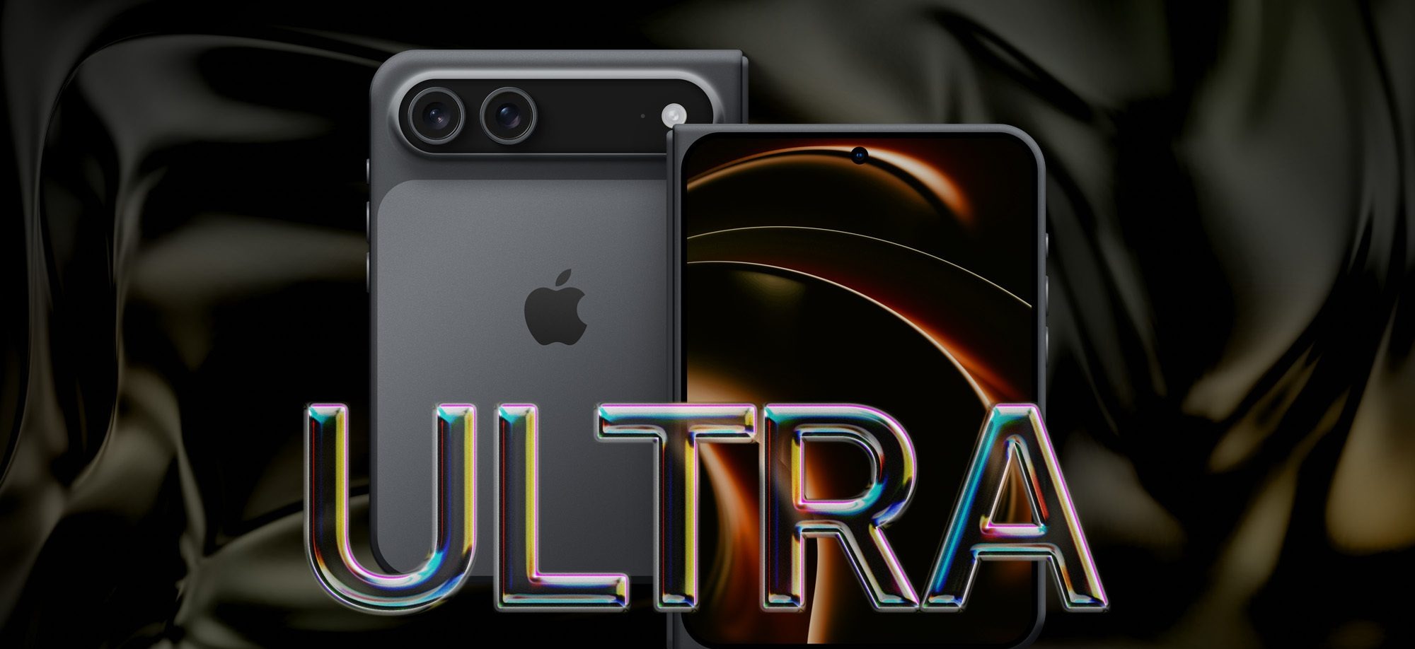 iPhone Ultra 折叠形态渲染图
