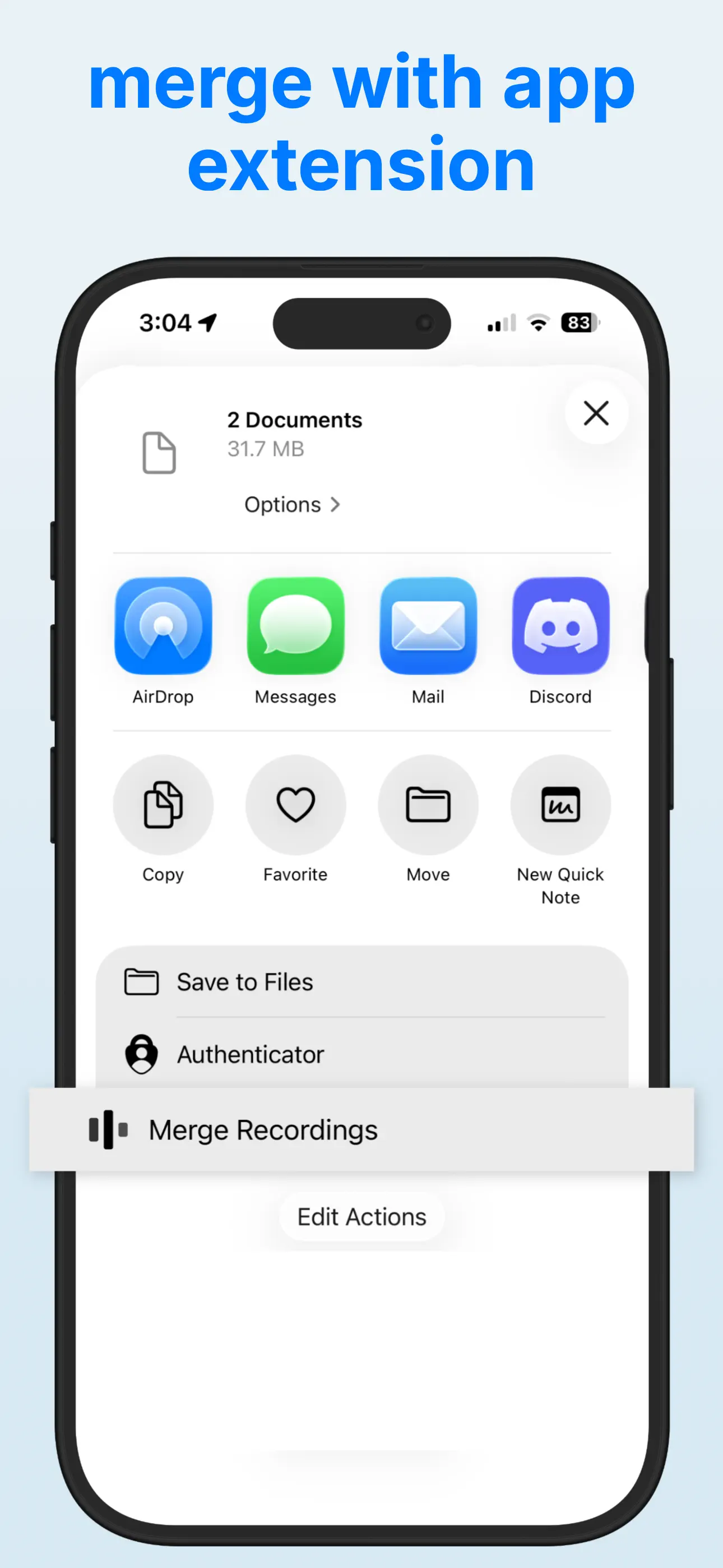 Merge Voice Memos 截图 2