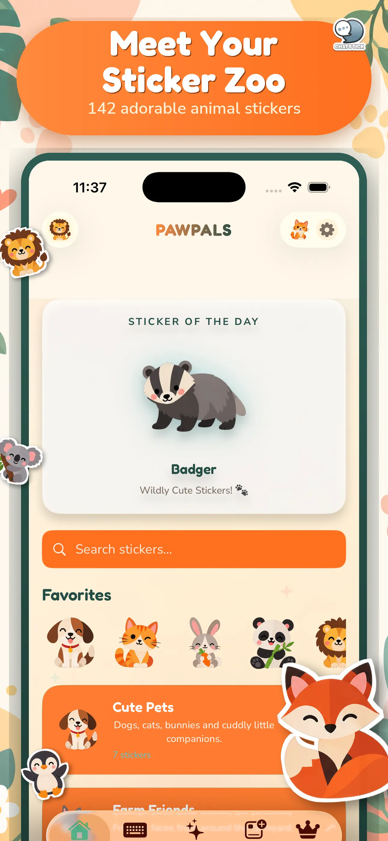 PawPals Stickers 截图 1