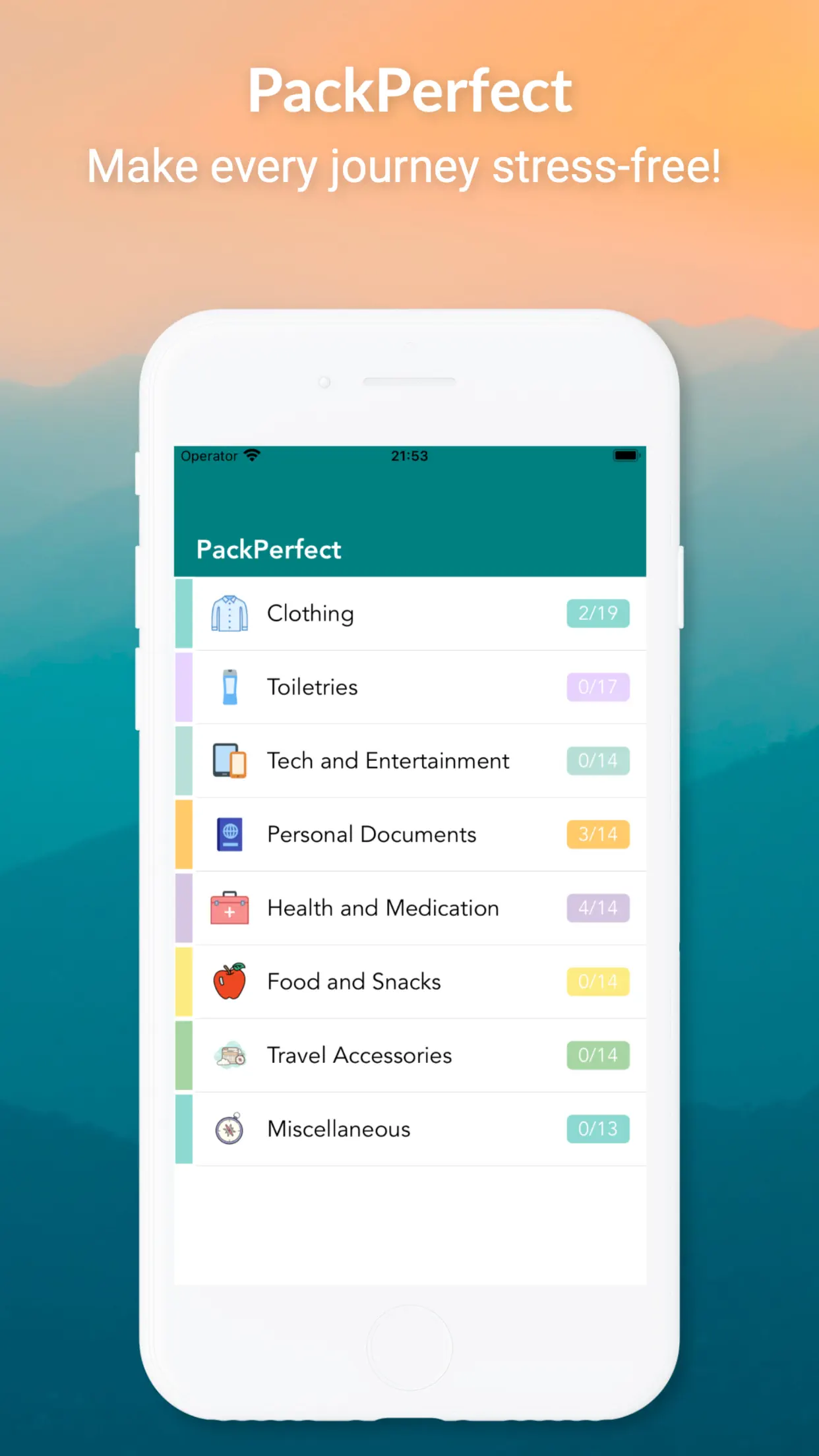 Packing Checklist: Pack&Go 截图 1