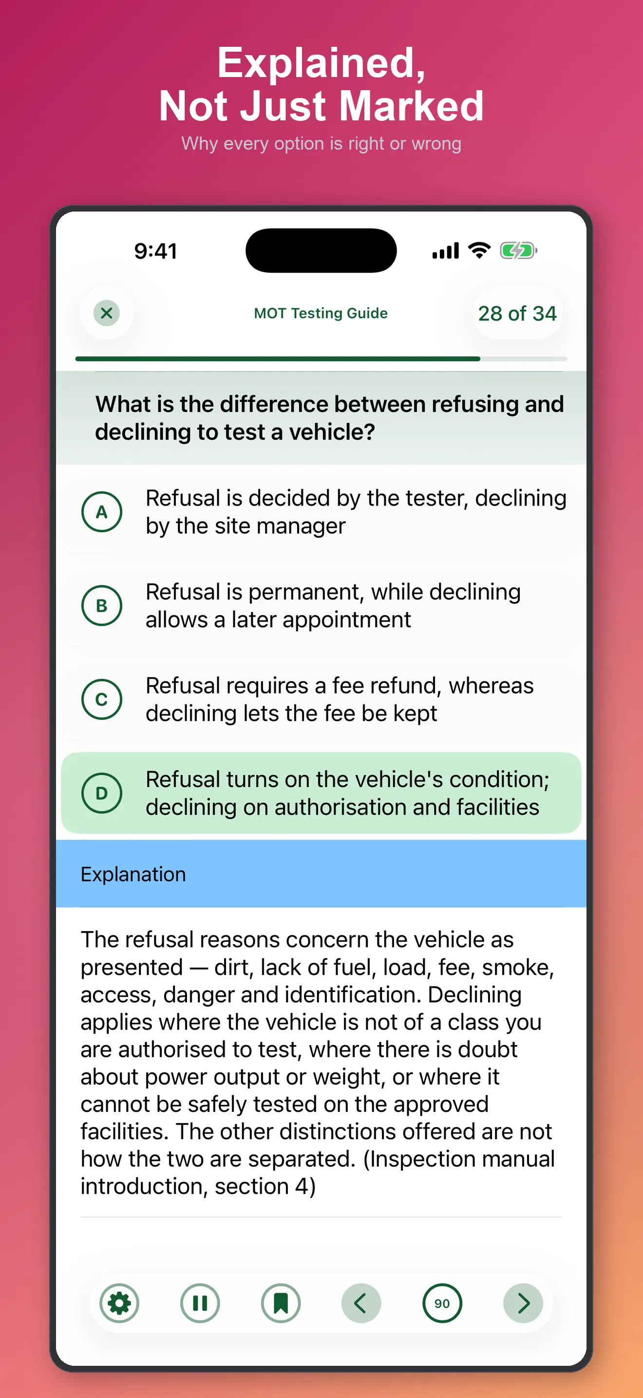 MOT Tester Annual Assessment 截图 7