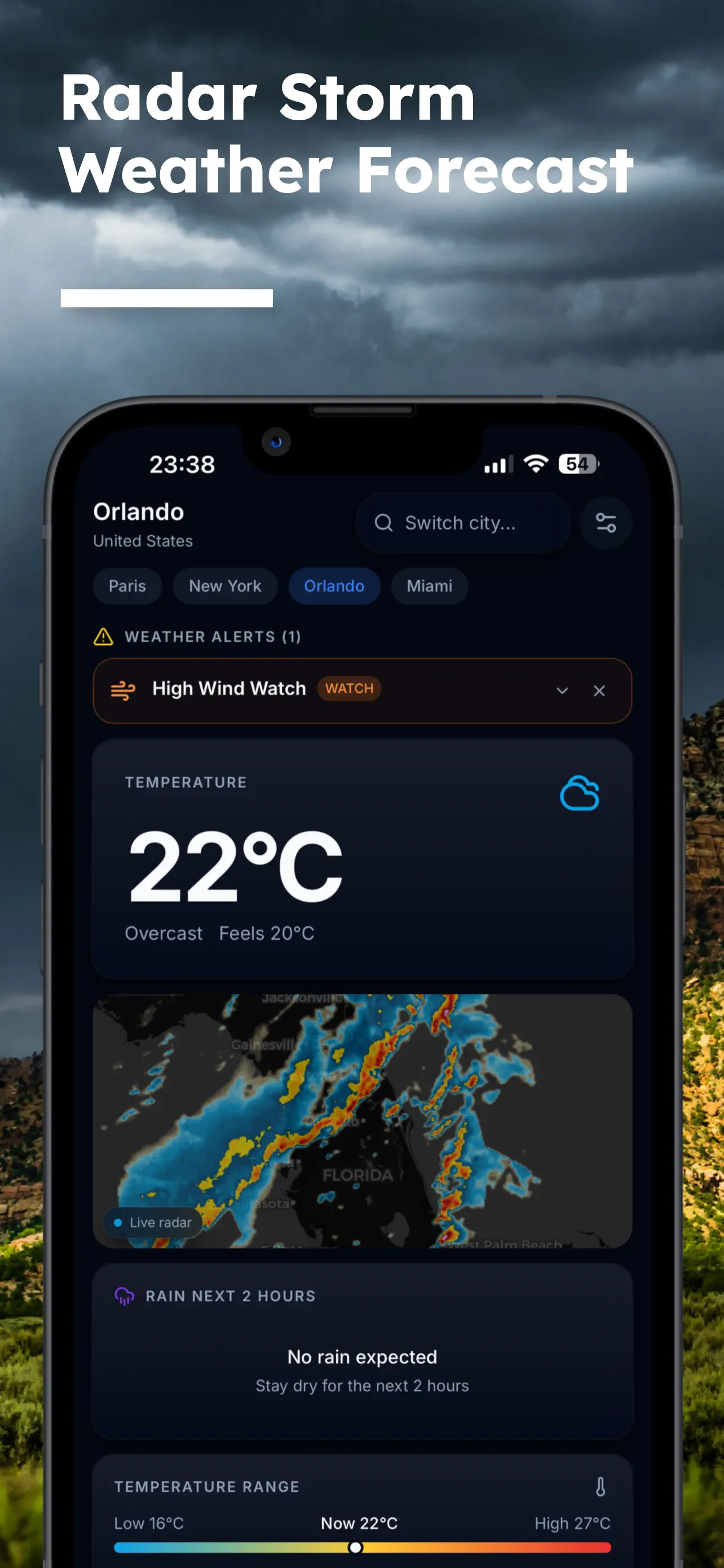 Radar Storm Weather Forecast 截图 1