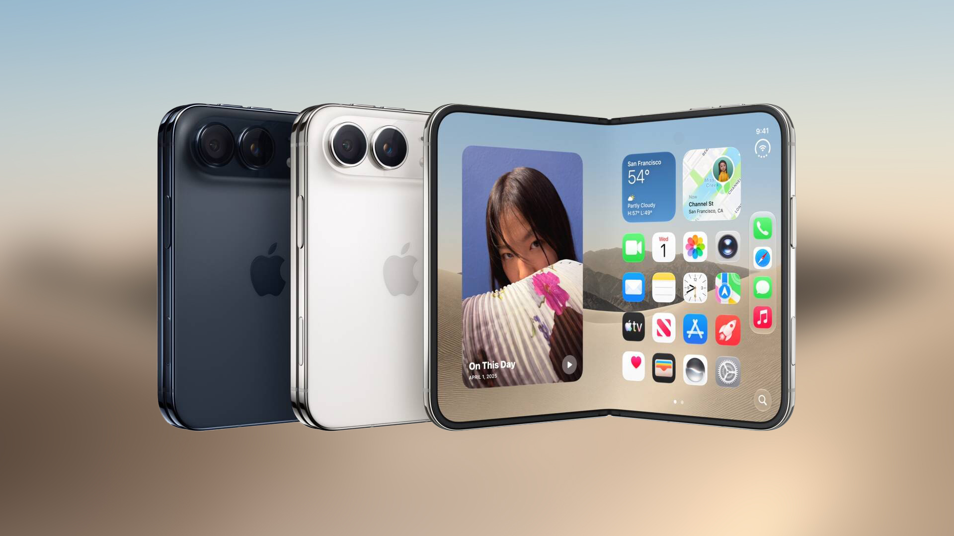 iPhone Duo 折叠形态示意