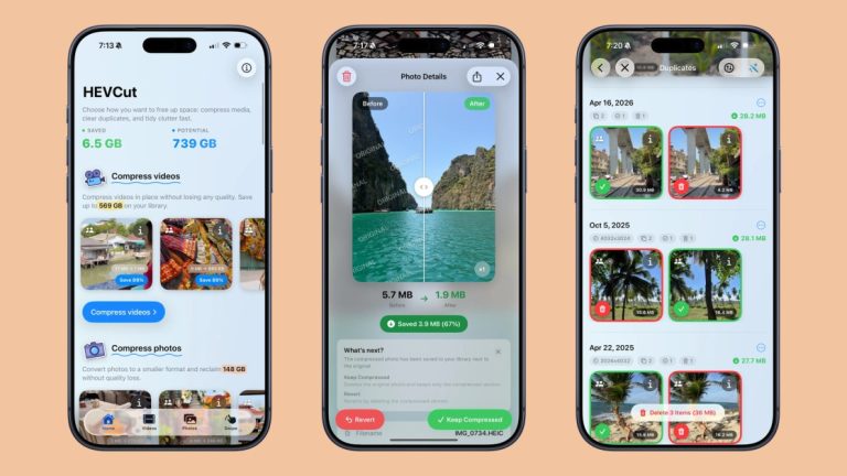 这款压缩 App 不删照片，也能给 iPhone 腾空间