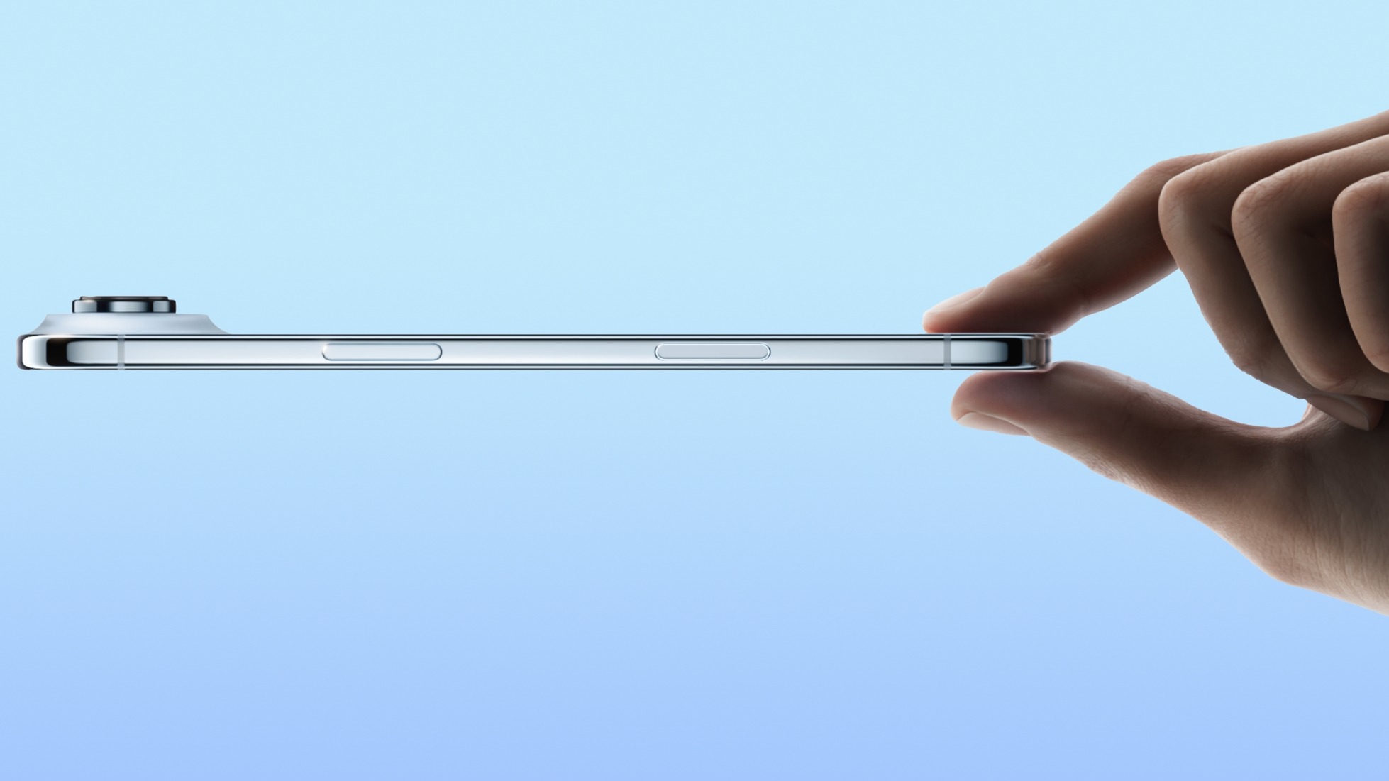 iPhone Air 超薄机身侧面