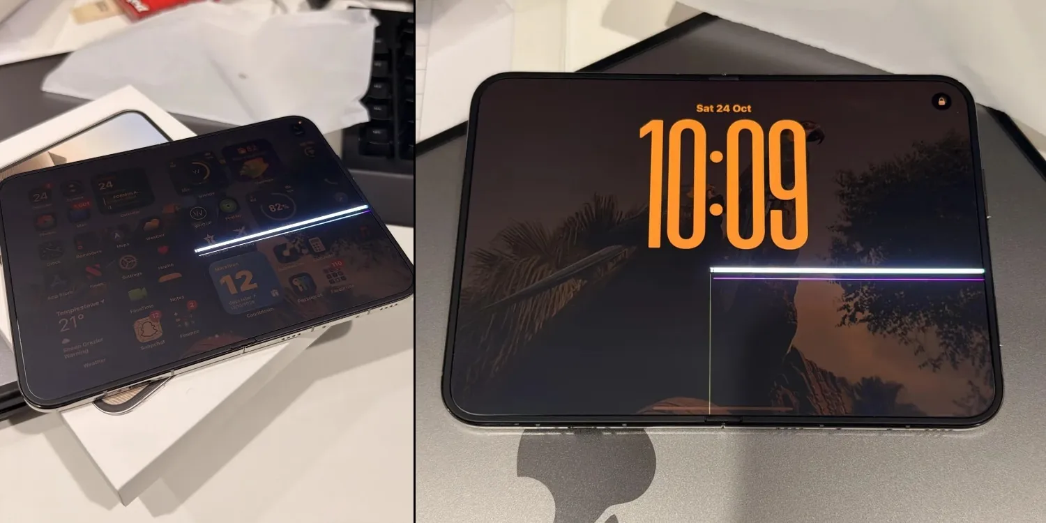 iPhone Duo 内屏开裂示意图